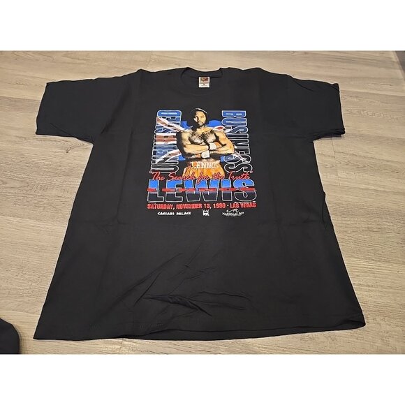 Vintage Holyfield Vs Lewis Shirt 1999 Deadstock Authentic Boxing Las Vegas XXL - Picture 3 of 5